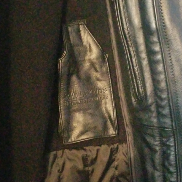 Wilson black leather jacket - Picture 4 of 5